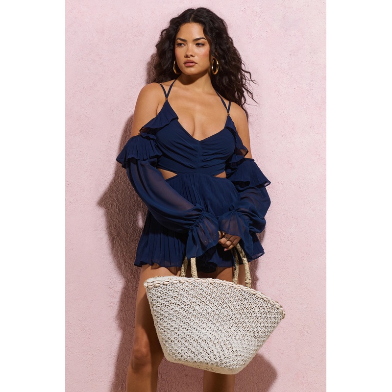Anguilla | White Crochet Bucket Tote Bag With Shells