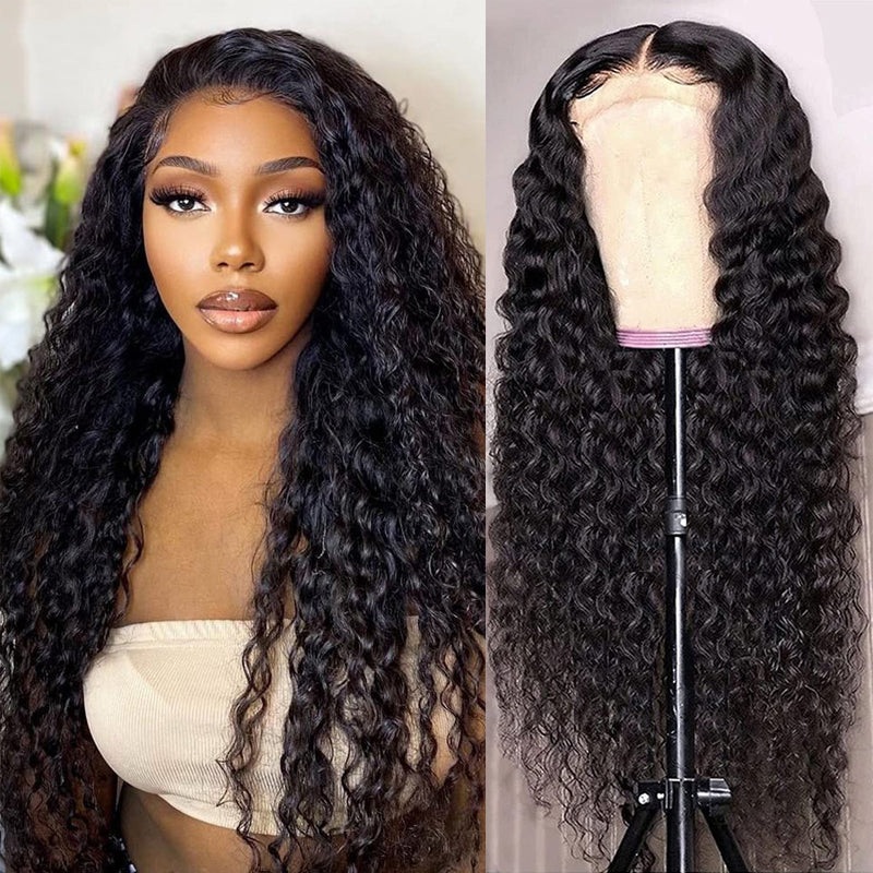 Bleached Knots 13×6 Full Lace Frontal Wig Curly HD Lace Human Hair Wigs For Women