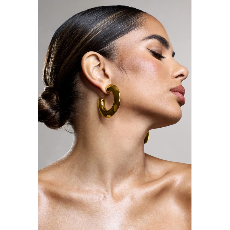 Natalya | Gold Chunky Hoop Earrings
