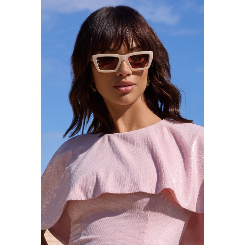 Fairfax | Otra Ivory Square Brown Tinted Sunglasses