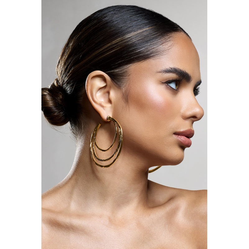 Trilogy | Gold Layered Hoop Earrings