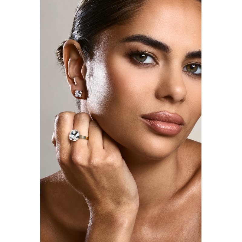 Liza | Gold Adjustable Cushion Cut Ring