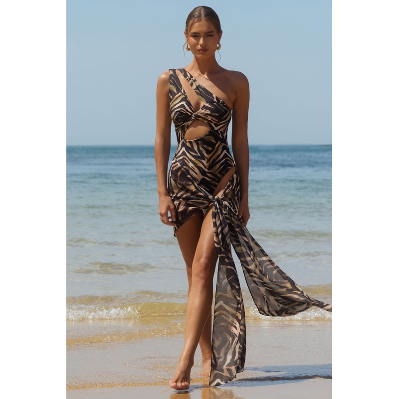 Majel | Zebra Print Chiffon Sarong