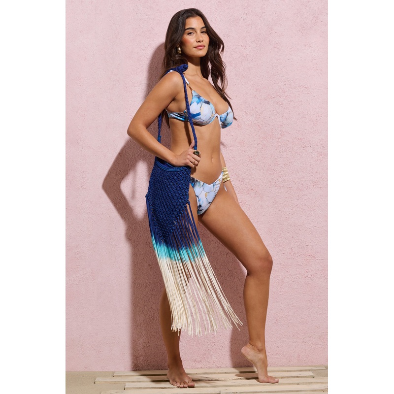 Flamenco | Blue Ombre Crochet Tye Dye Bag