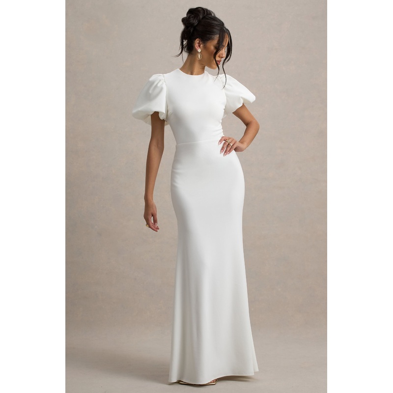 Love Letters | White Puff-Sleeve Maxi Dress