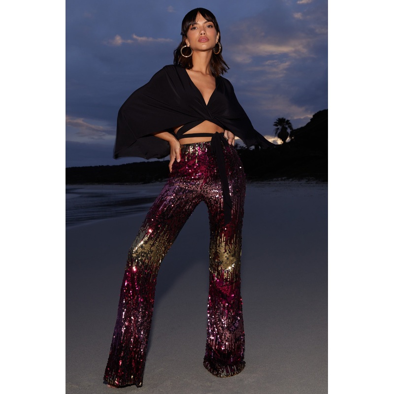 Scorpio | Black Wrap Crop Top With Cape