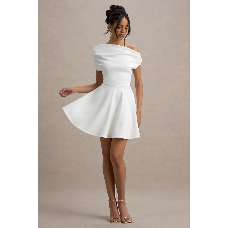 Agnes | White One-Shoulder Mini Dress