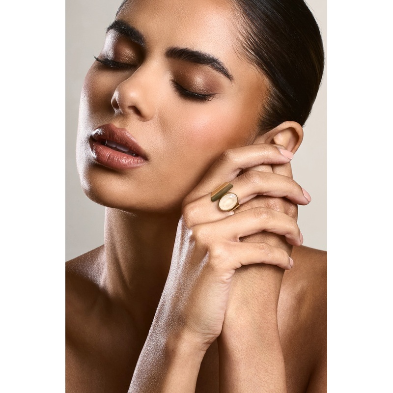 Roxi | Gold Pendant Wrap Ring