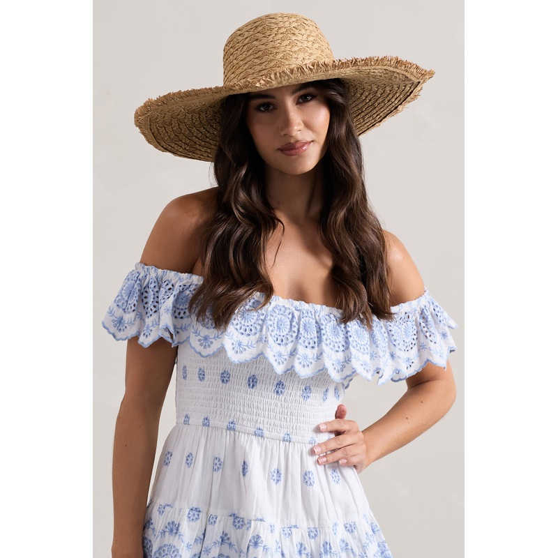 Solara | Beige Straw Sun Hat