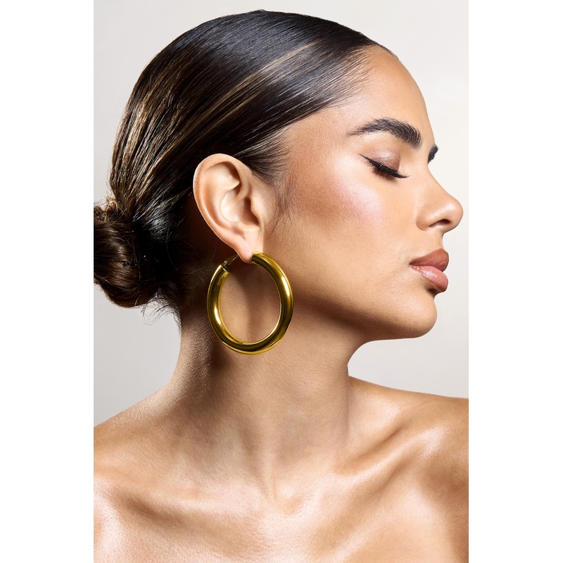 Logan | Gold Chunky Hoop Earrings