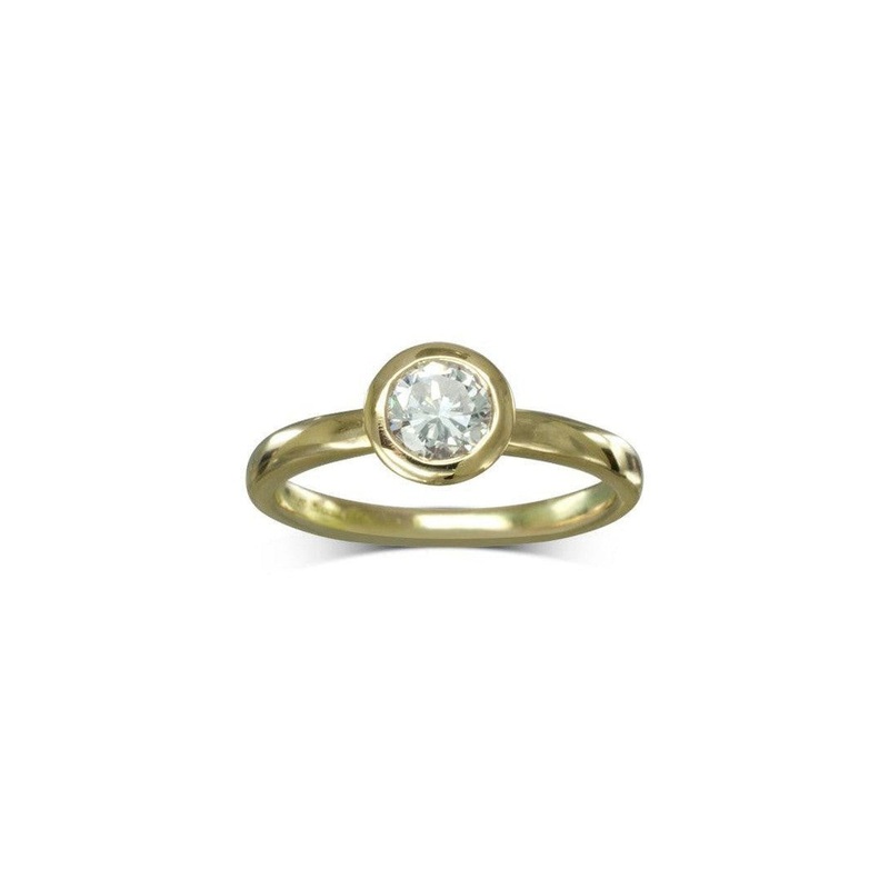 Simple 9ct Gold Diamond Engagement Ring