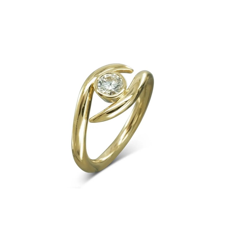 Spiky Diamond Engagement Ring