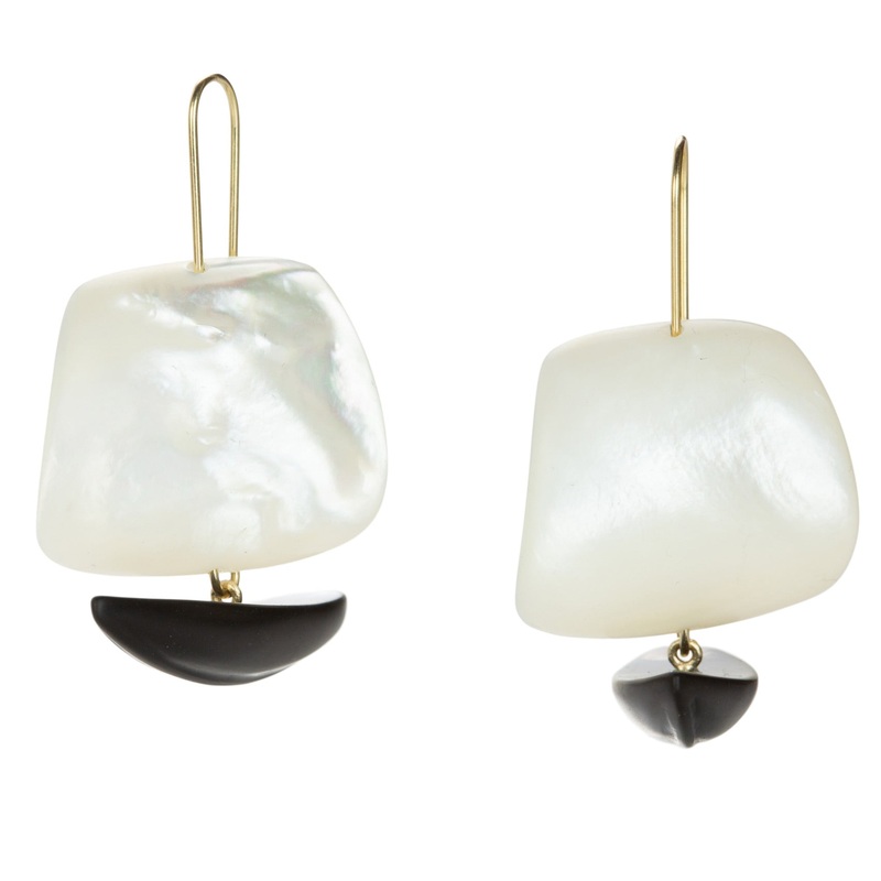 18k Black Jade and Mother of Pearl Ghost Ships