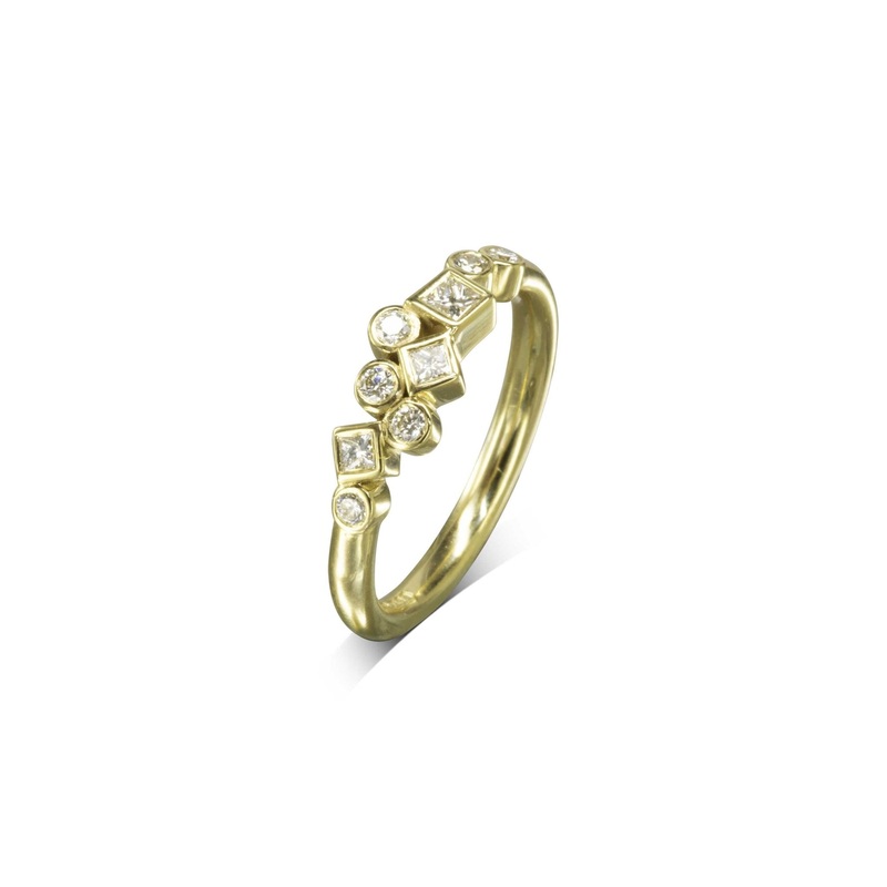 Bubbles Rocky Diamond Unique Ring