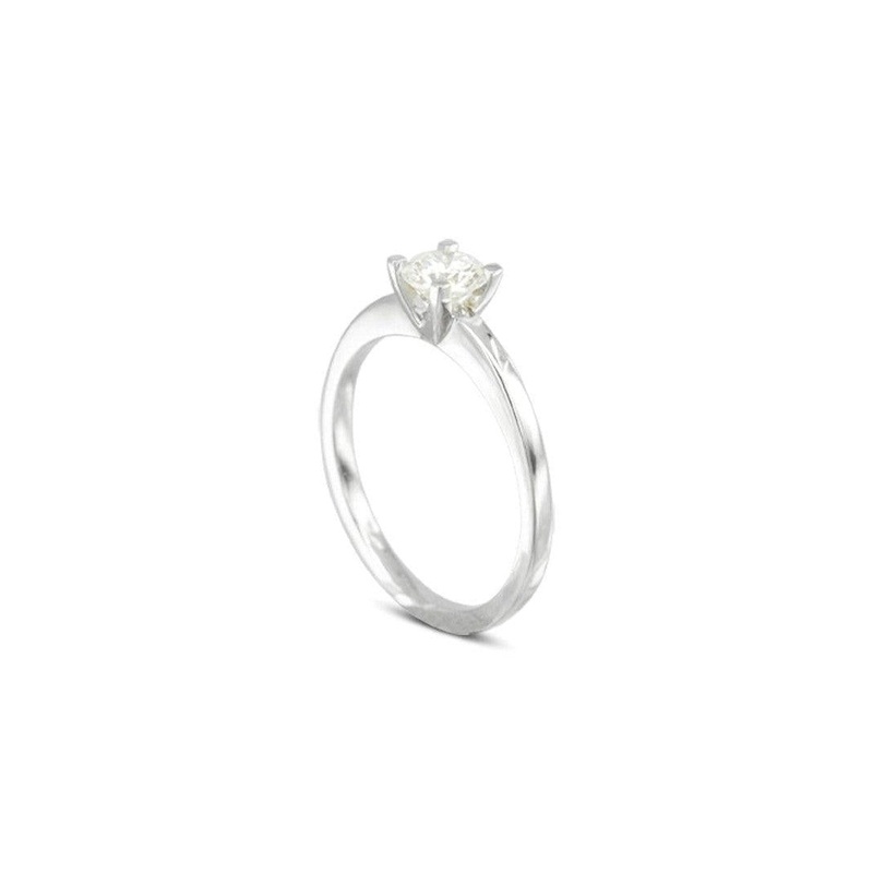Four Claw Half Carat Diamond Engagement Ring