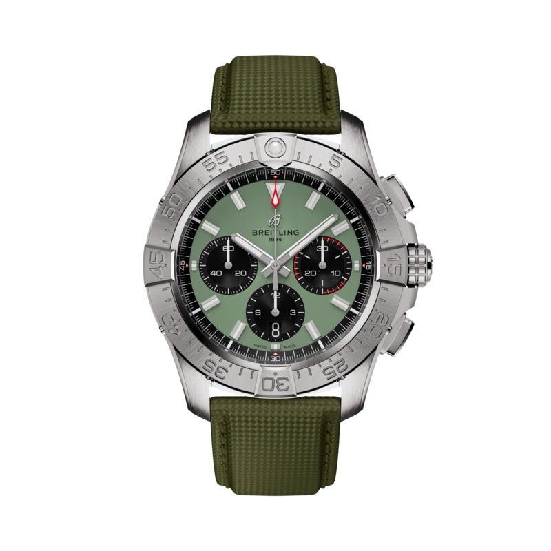 Avenger B01 Chronograph 44- Stainless Steel/Green
