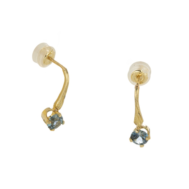 Montana Sapphire Stationary Drop Earrings