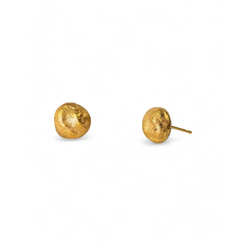 Nugget 9ct Yellow Gold Stud Earrings (8mm)