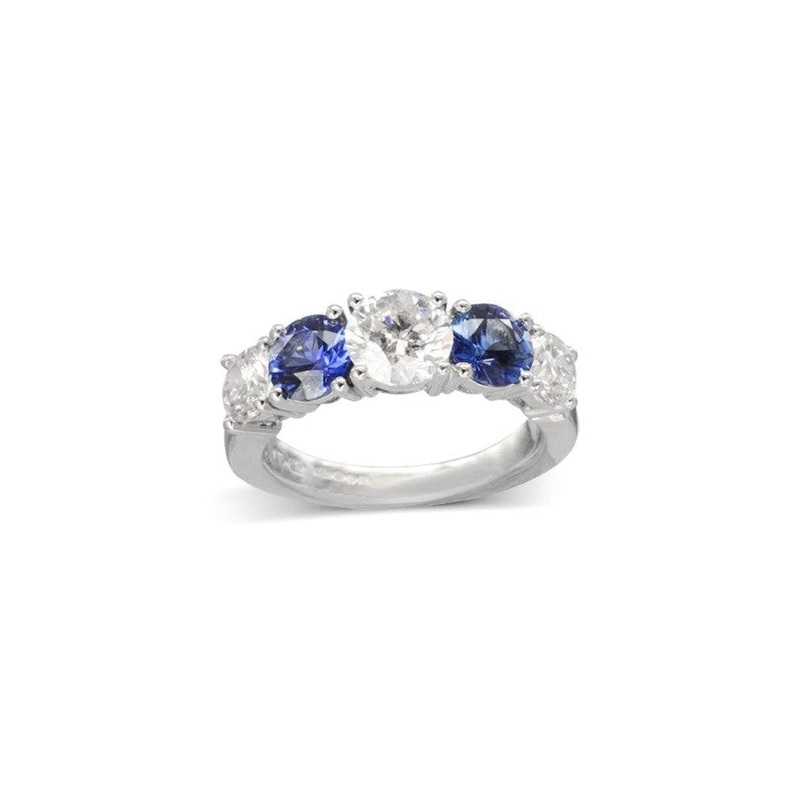 Sapphire and Diamond Platinum Dress Ring
