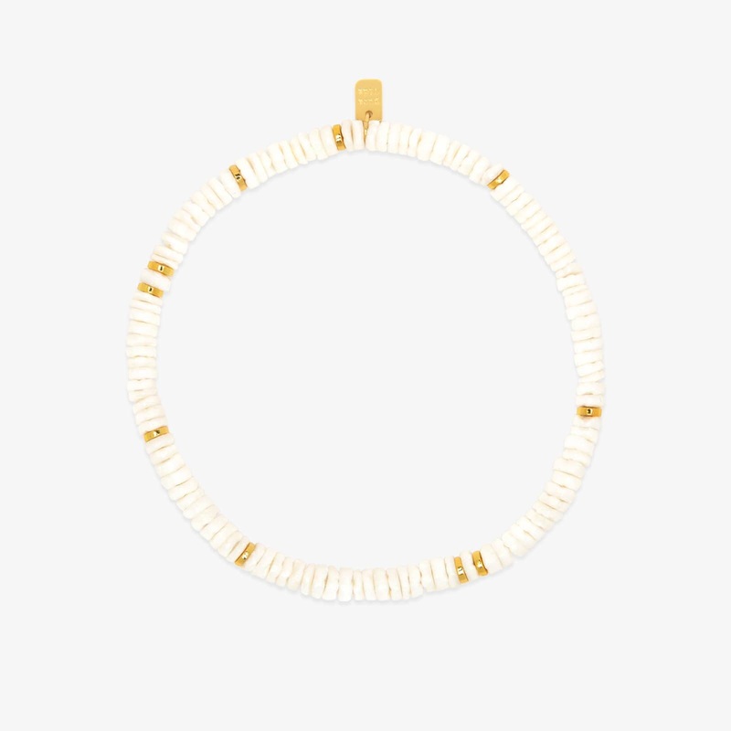 Sherbet Puka Shell Stretch Anklet