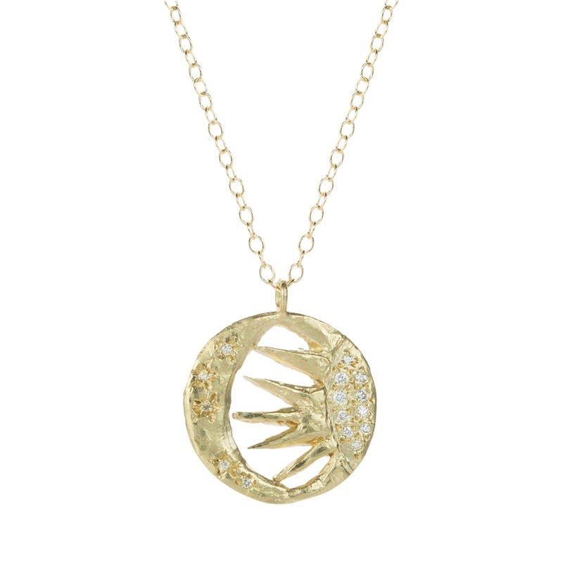 Sunbeam and Crescent Necklace