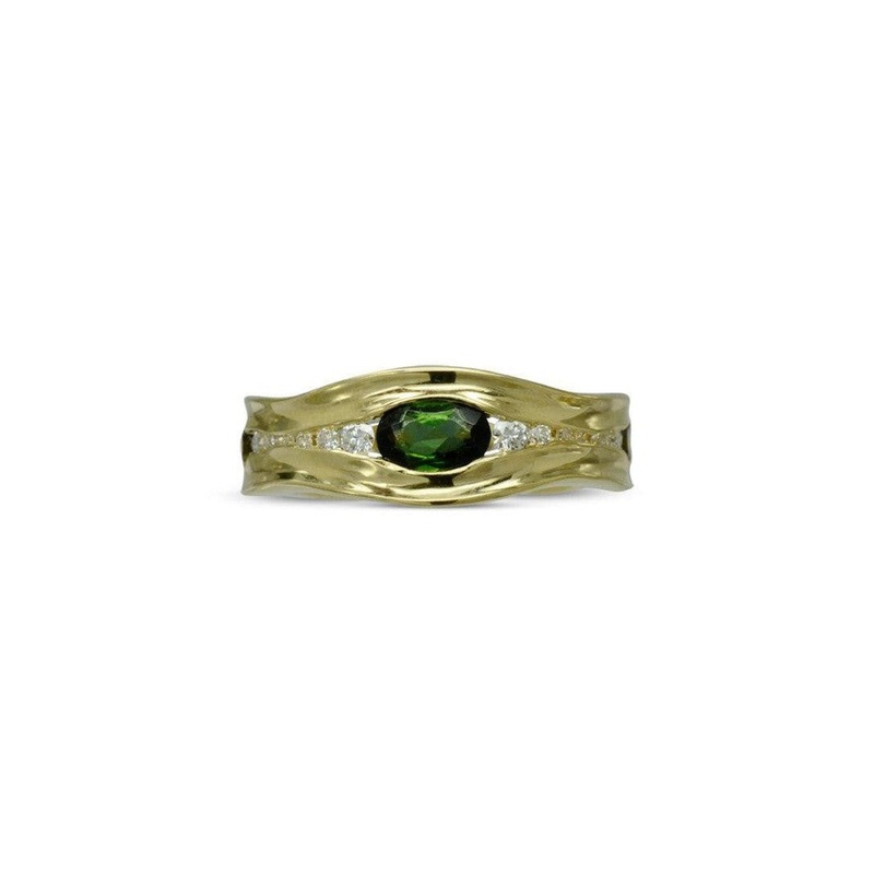 Trap Diamond and Tourmaline Dress Ring