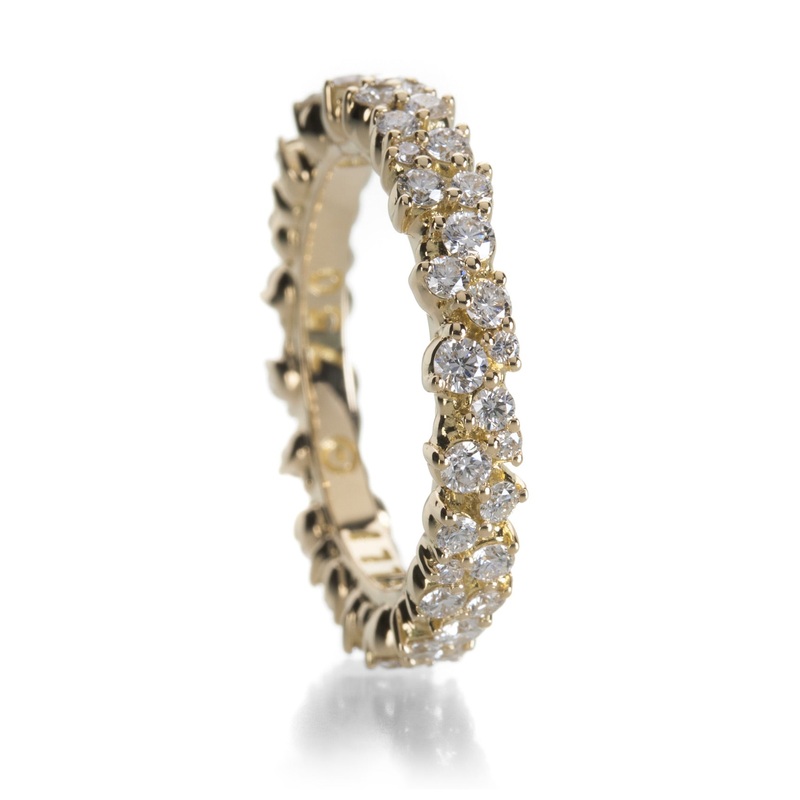 4mm White Diamond Confetti Band