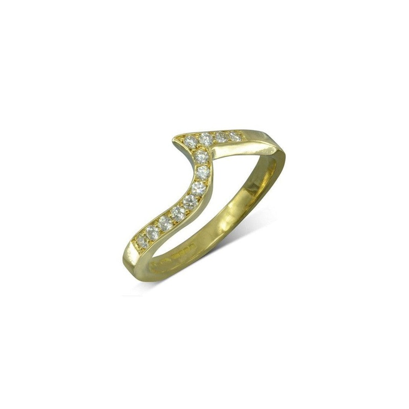Flat Twist 18ct Yellow Gold Fitted Wedding Ring