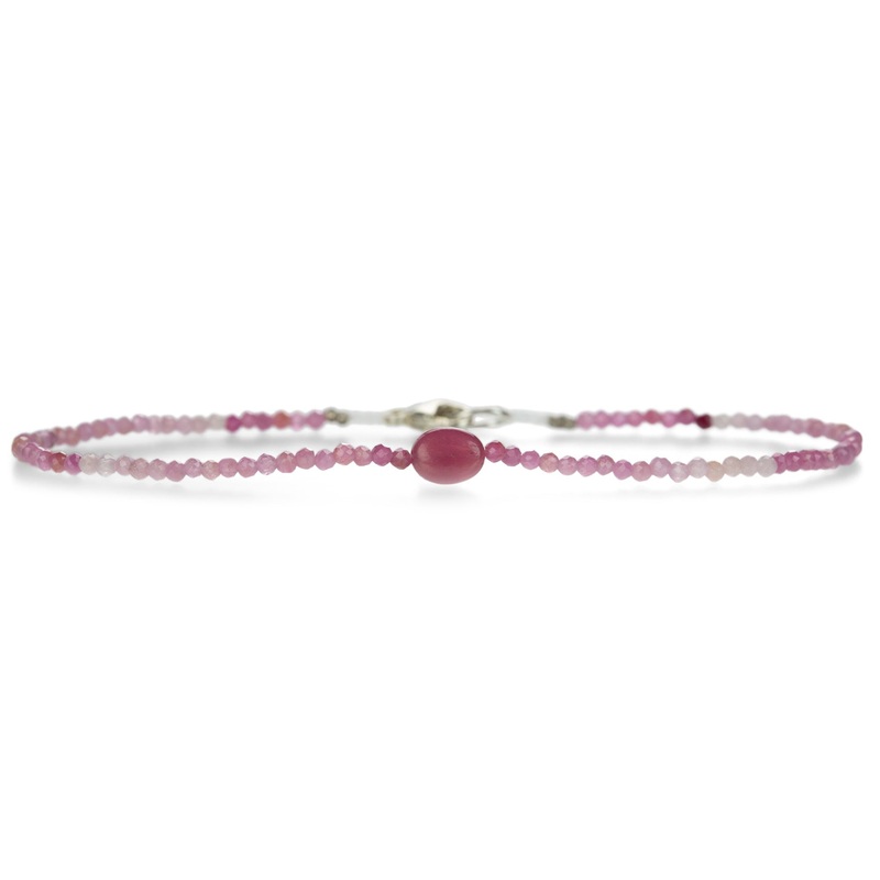 Ombre Ruby and Ruby Bead Bracelet
