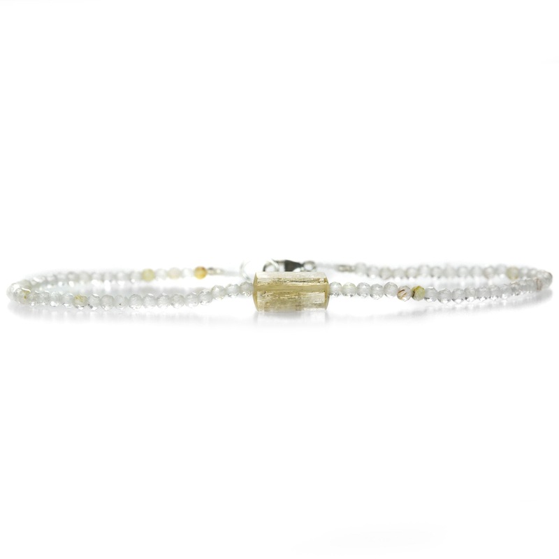 Quartz and Imperial Topaz Beaded Bracelet