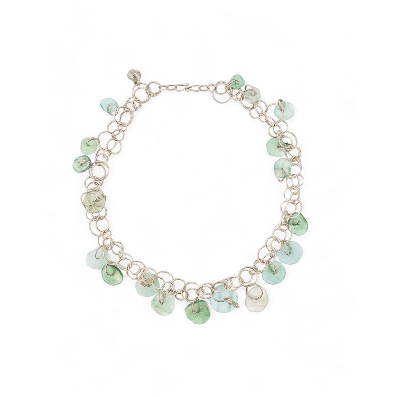 Vintage Glass Disc Necklace