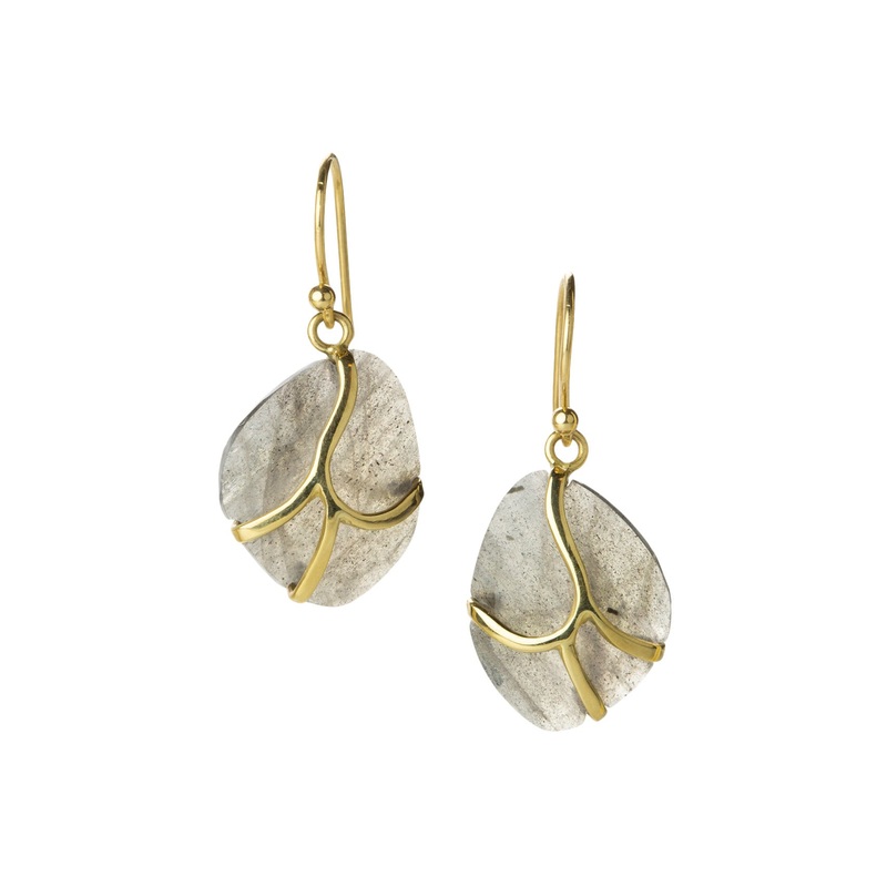 Labradorite Butterfly Earrings