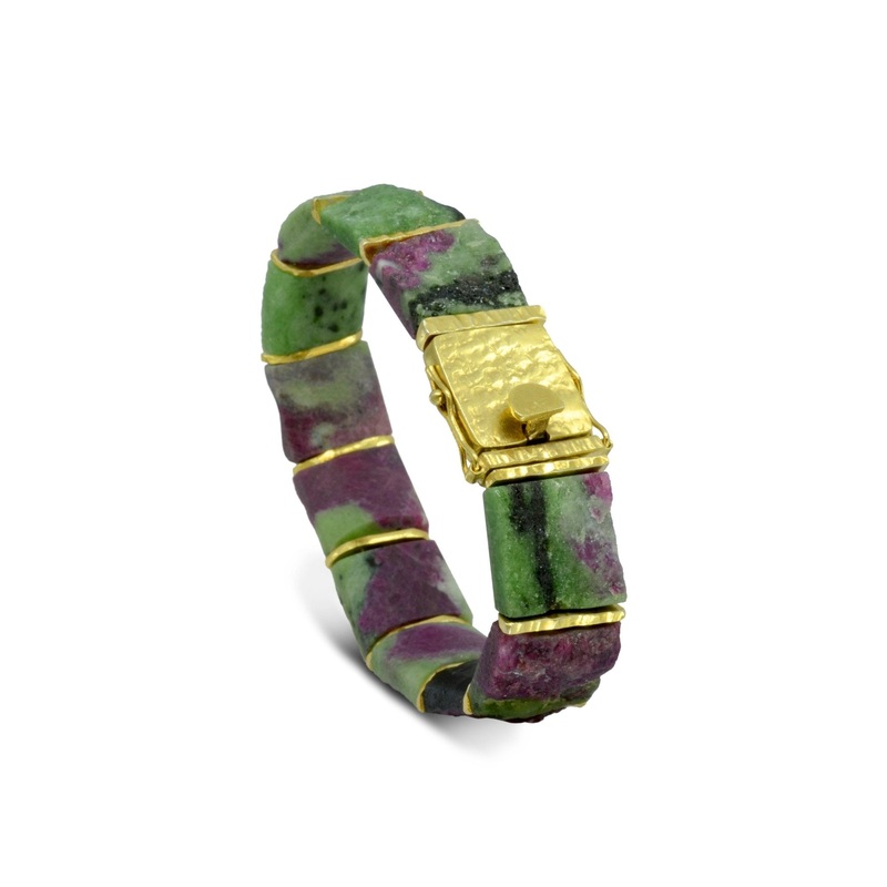 Rough Ruby Zoisite Bracelet