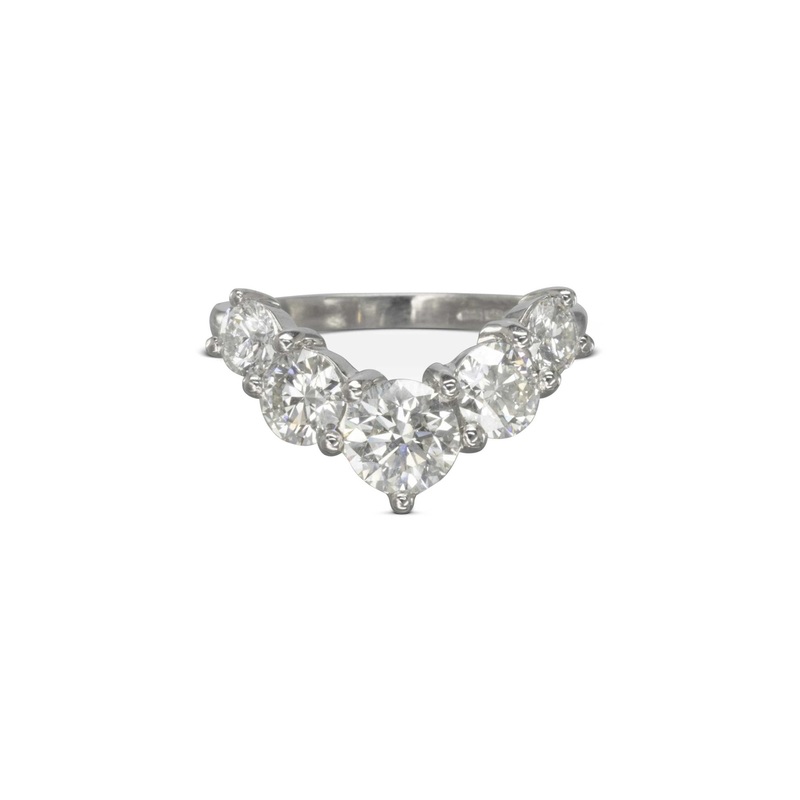 Wishbone Half EternityDiamond Ring (2.2ct)