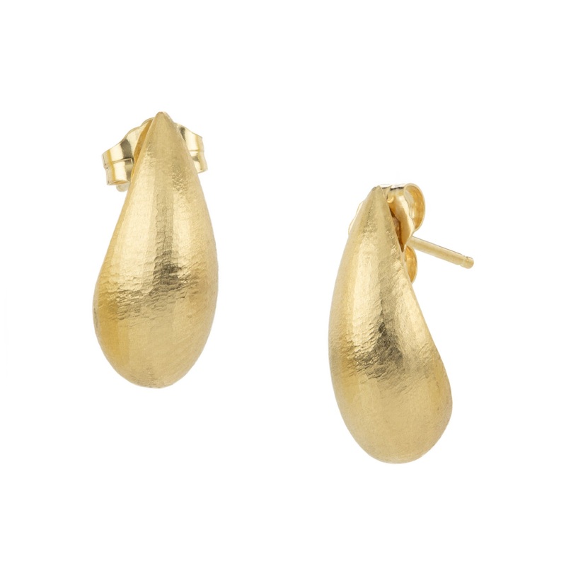 XL Posted Hewn Teardrop Earrings
