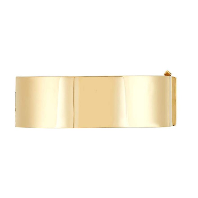 14K WIDE GOLD BANGLE BRACELET