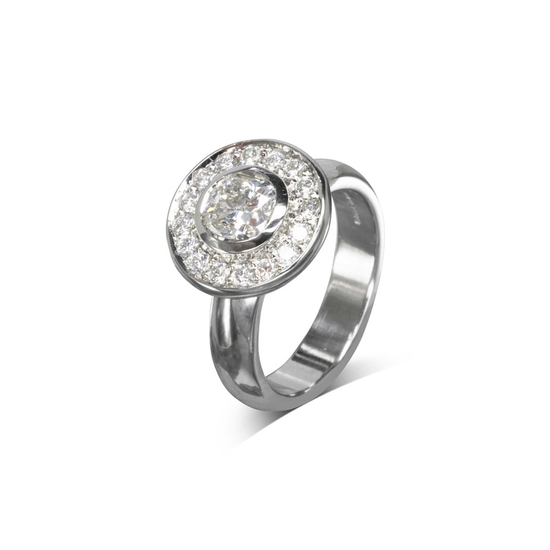 Diamond Cluster Engagement Ring