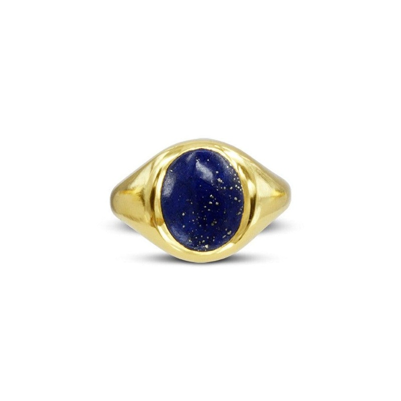 Lapis Lazuli Solid 9ct Yellow Gold Signet Ring