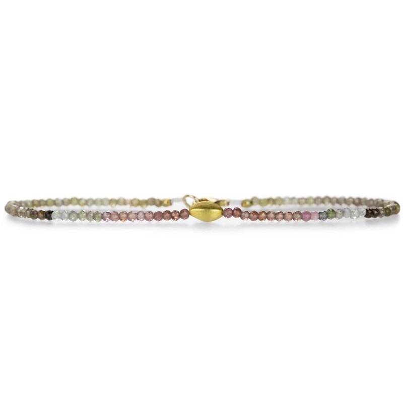 Multi Sapphire and 18k Beaded Bracelet