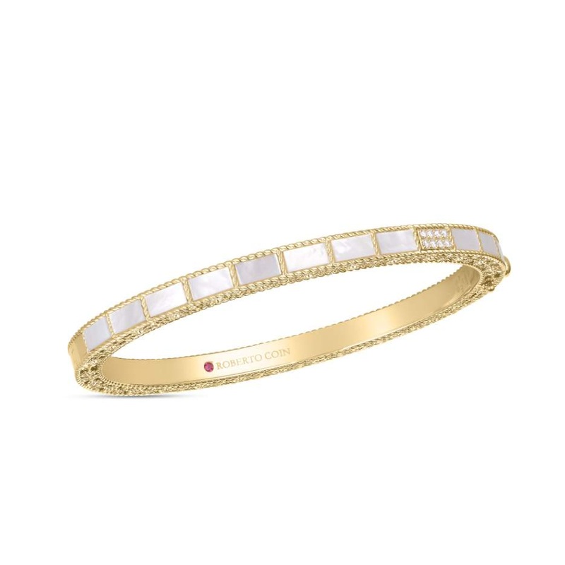 ROBERTO COIN 18K MOSAIC DIAMOND BRACELET