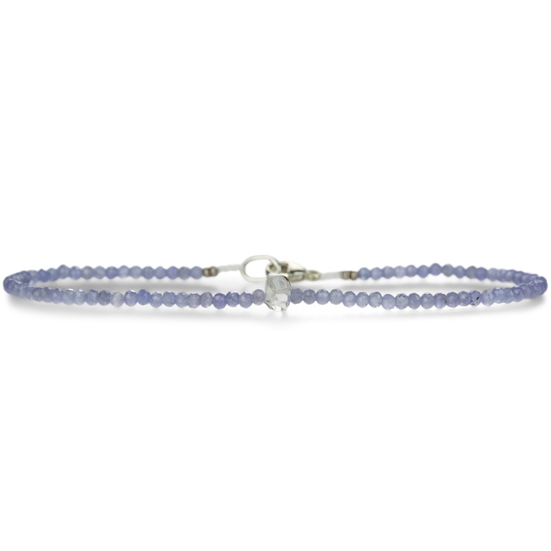 Tanzanite and Herkimer Beaded Bracelet