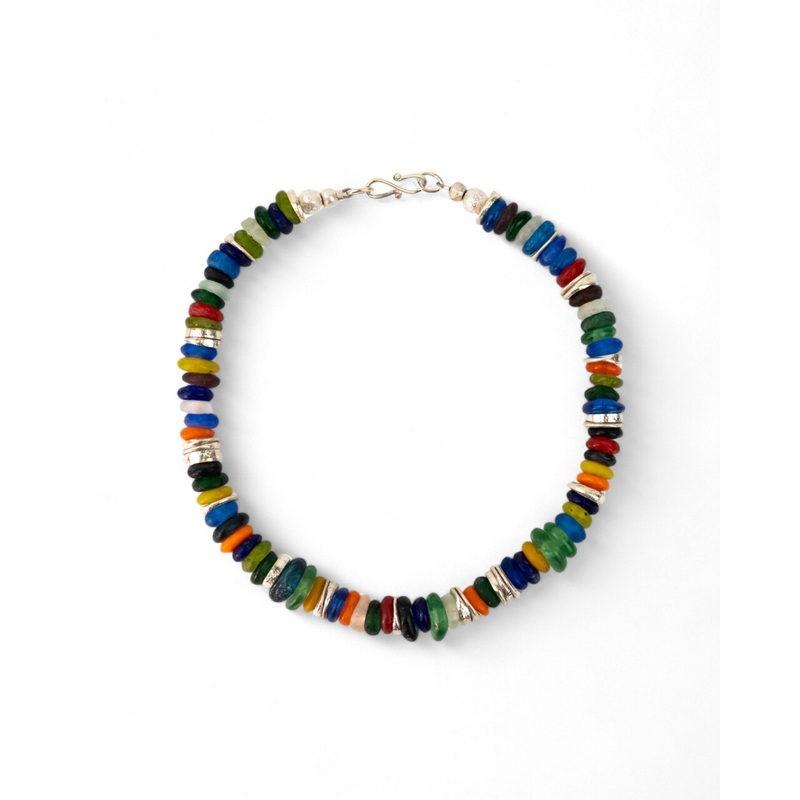African Recycled Glass Bead Necklace