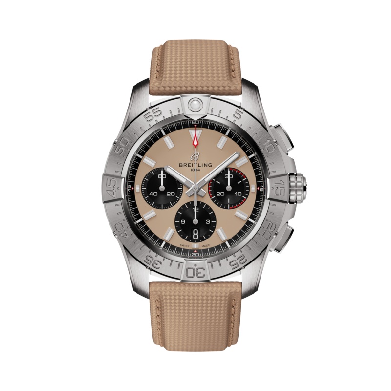 Avenger B01 Chronograph 44- Stainless Steel/Beige