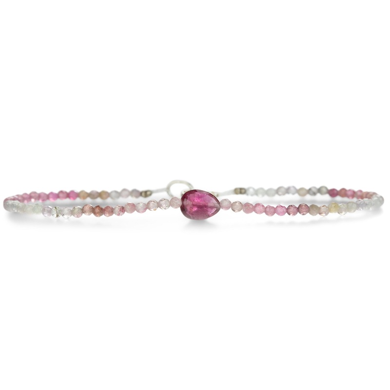 Multi Pink Tourmaline Beaded Bracelet