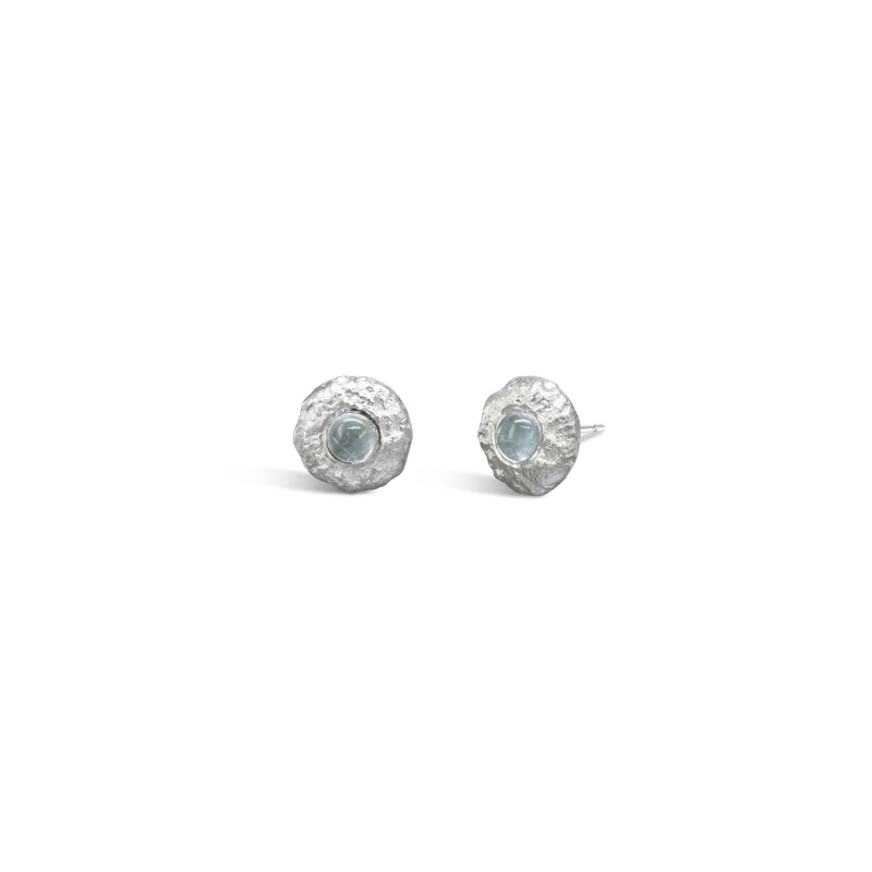 Nugget Gemstone Cabochon Stud Earrings (12mm)