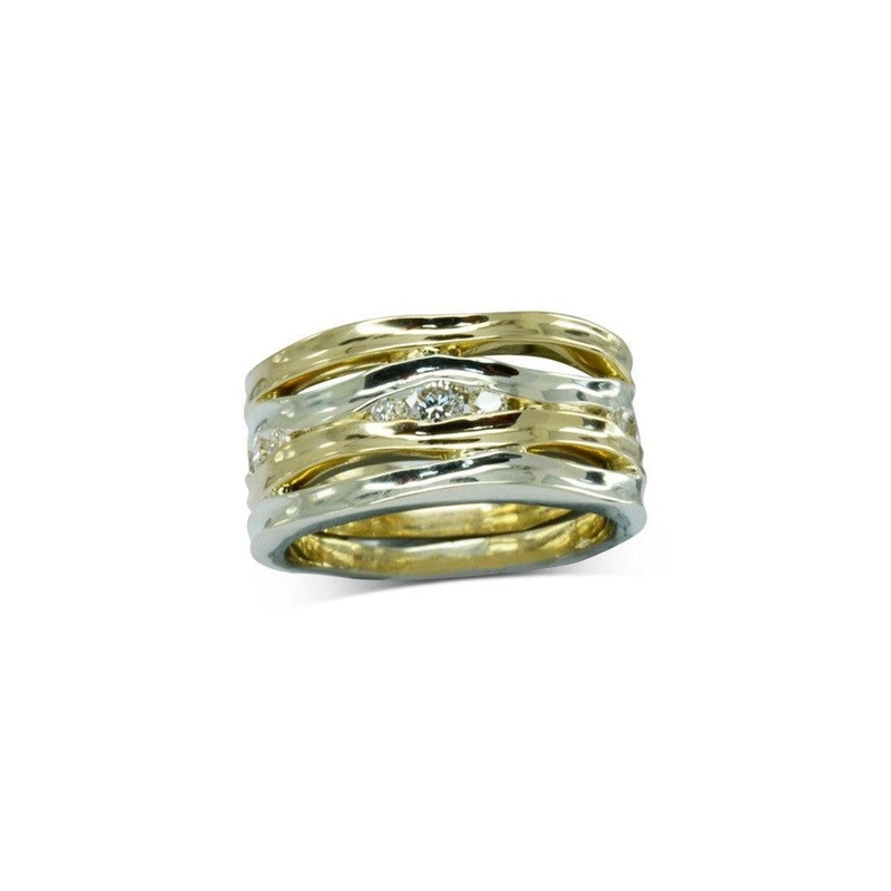 Trap Double Two Colour Gold Eternity Ring