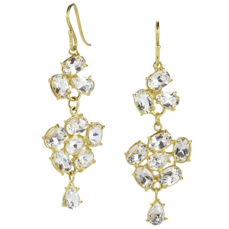 White Topaz Florette Earrings