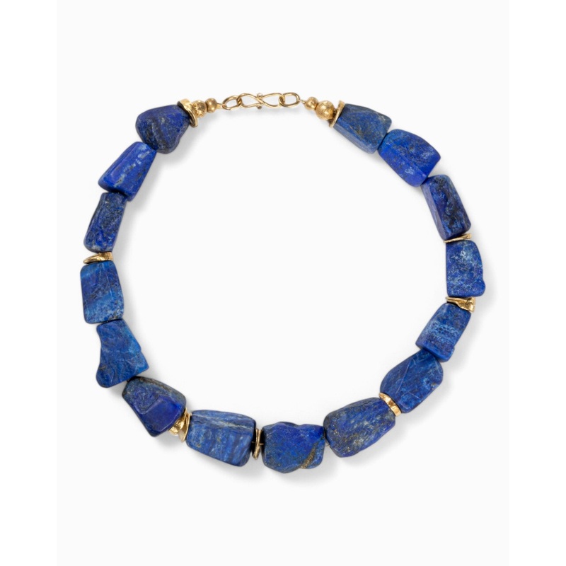 Lapis Lazuli Gold Nugget Necklace