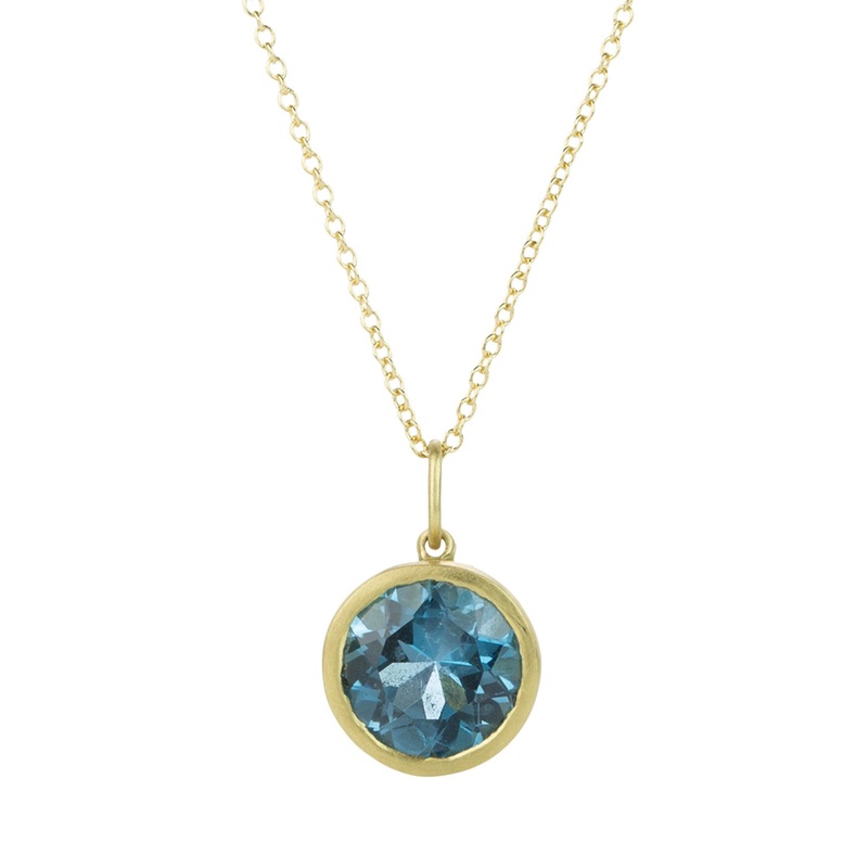 London Blue Topaz City Pendant Necklace
