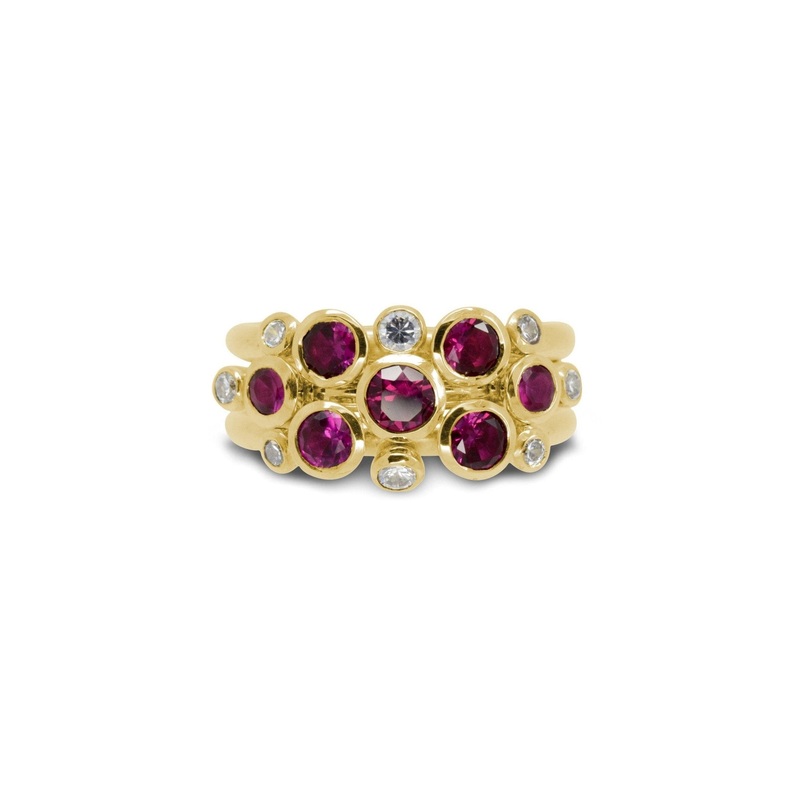 Ruby Stacking Ring Set